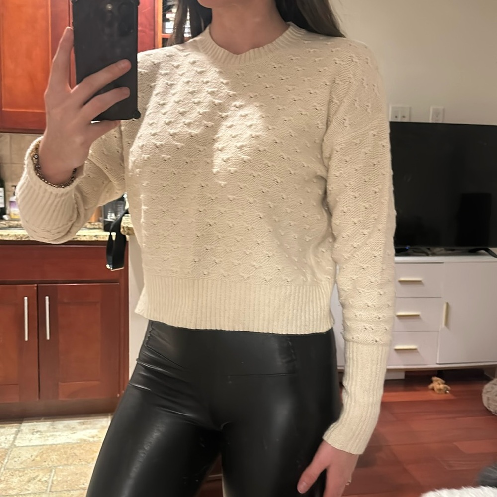 Equipment pointelle sweater size small